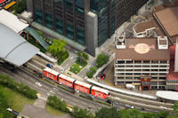 The Hard Rock Café KL and Bukit Nanas monorail station