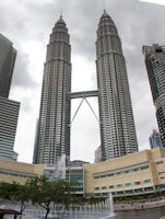Composite of the Petronas Twin Towers from KL City Centre Park