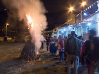 Celebrants and the big fire