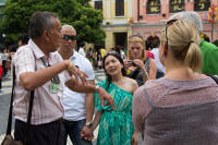 Our guide Mario and members of the tour group