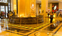 Gold bars in floor of Grand Emperor casino, owned by Jackie Chan