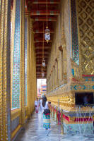 Mosaic ornamentation on the temple of The Emerald Buddha