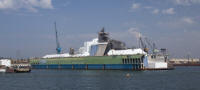 Ship being overhauled