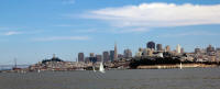 Southern end of Oakland Bay Bridge and downtown