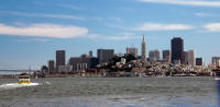 Southern end of Oakland Bay Bridge and downtown