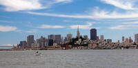 Southern end of Oakland Bay Bridge and downtown