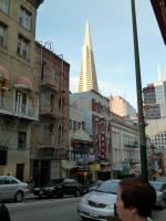 Transamerica pyramid over Chinatown