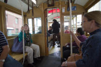 On the cable car to Union Square
