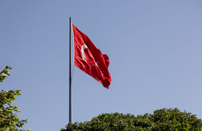 Turkish flag at Atatürk Monument at İBB Sarayburnu Parkı