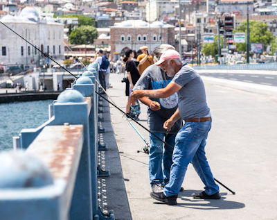 Fishing on the Galata Bridge
