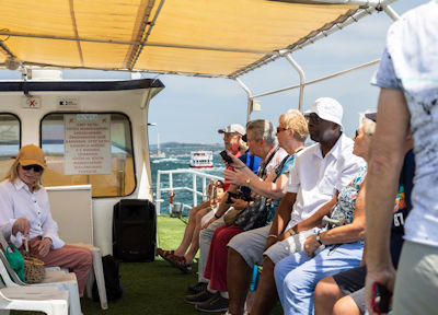 On the cruise boat