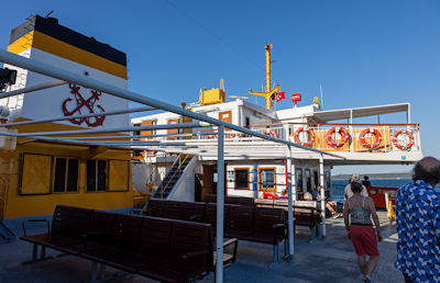 On the ferry