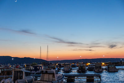 Çanakkale marina at dusk