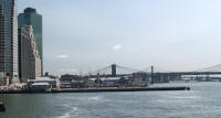Downtown Manhattan heliport, with Brooklyn and Manhattan Bridges in the background