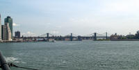 Brooklyn and Manhattan Bridges from the Governor’s Island ferry